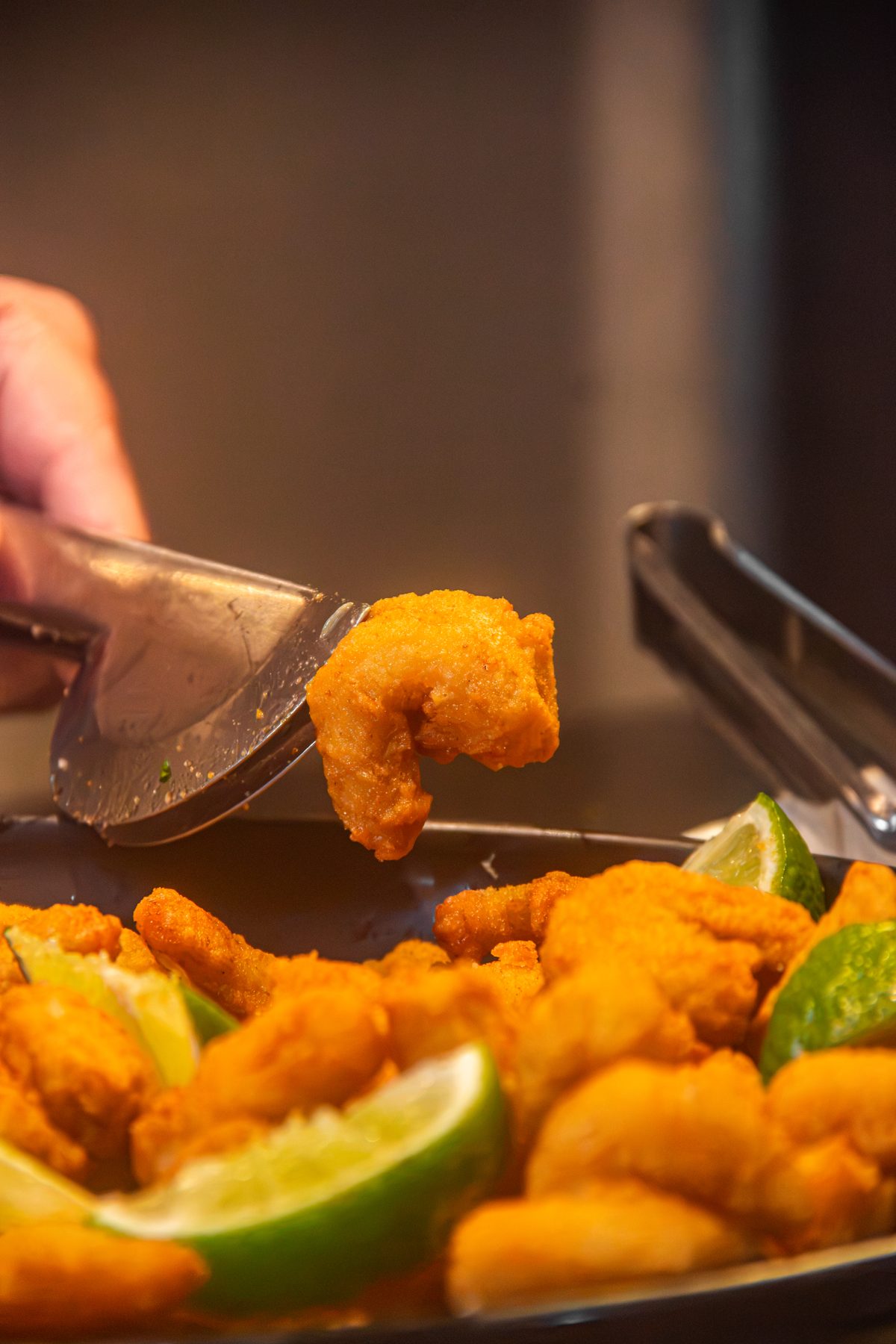 Camarão empanado com limão